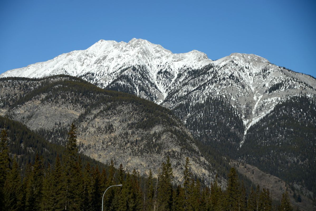 02C Mount Norquay From Trans Canada Highway After Leaving Banff Towards Lake Louise In Winter